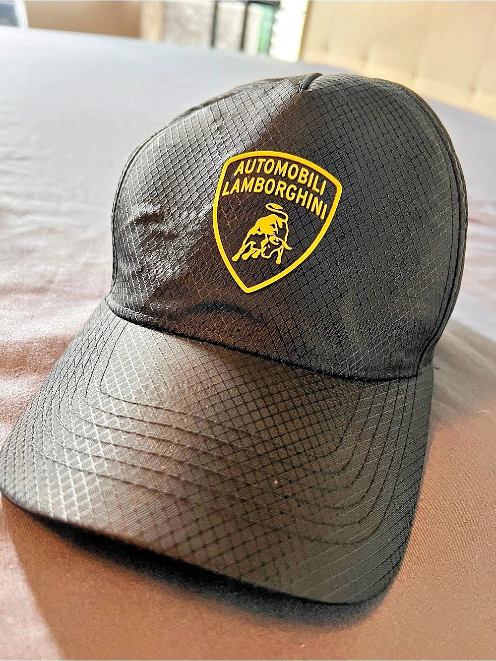 Automobili Lamborghini Shield Logo Ripstop Cap Black